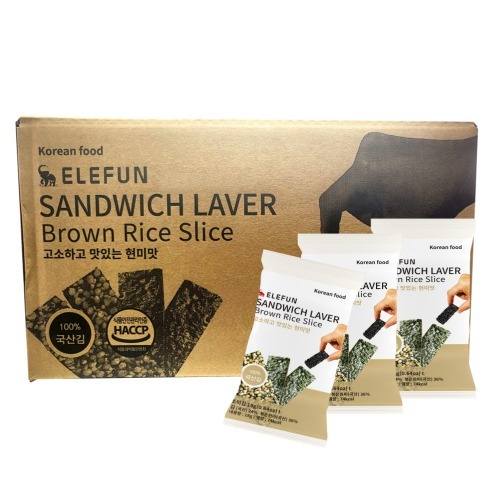Elephant Sandwich Seaweed 5 Packs Spicy Brown Rice Diet Snack